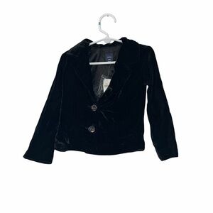 Baby Gap factory Black Velvet Girls' Blazer Jacket 3T NWT